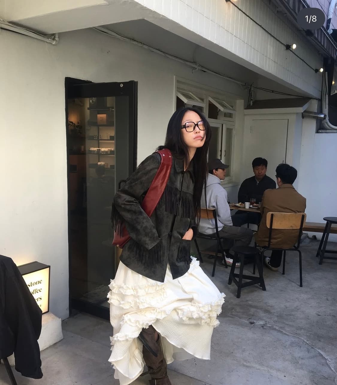 [textureseoul] Fringe leather jacket 상품이미지1