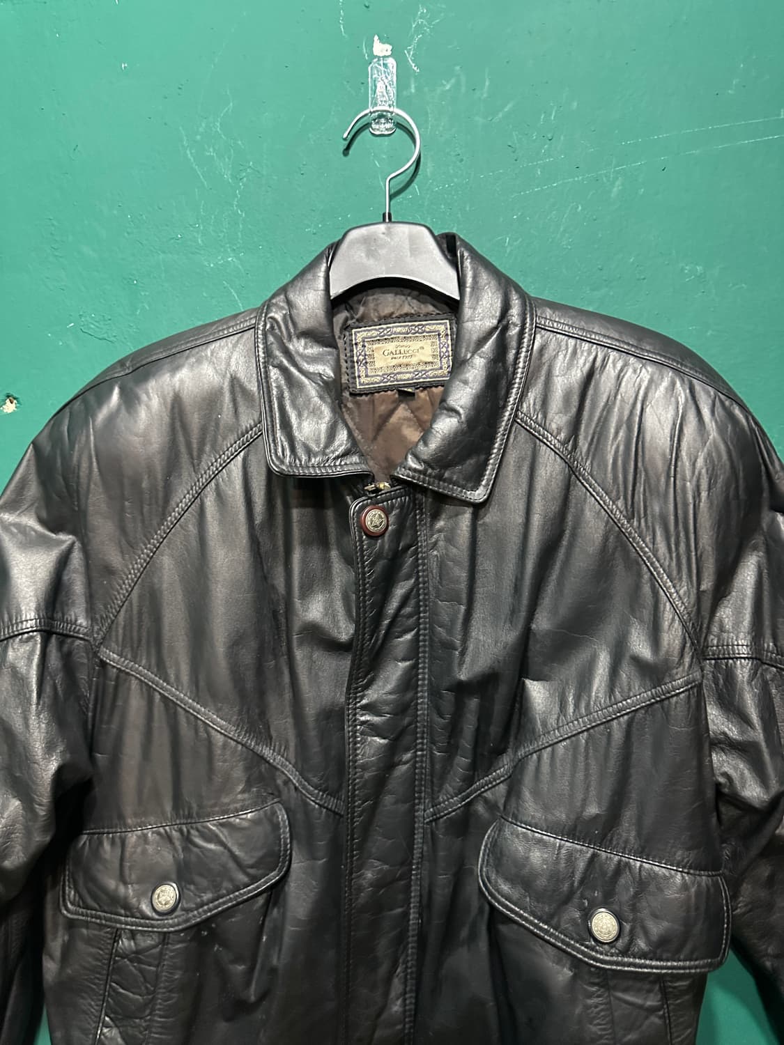 소가죽 a-2자켓 블랙 100사이즈 상품이미지2