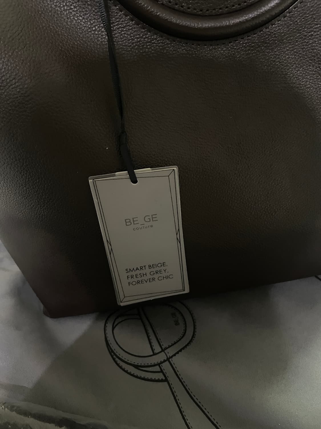 BE_GE 브라운 토트백 새상품 야노시호백 상품이미지6