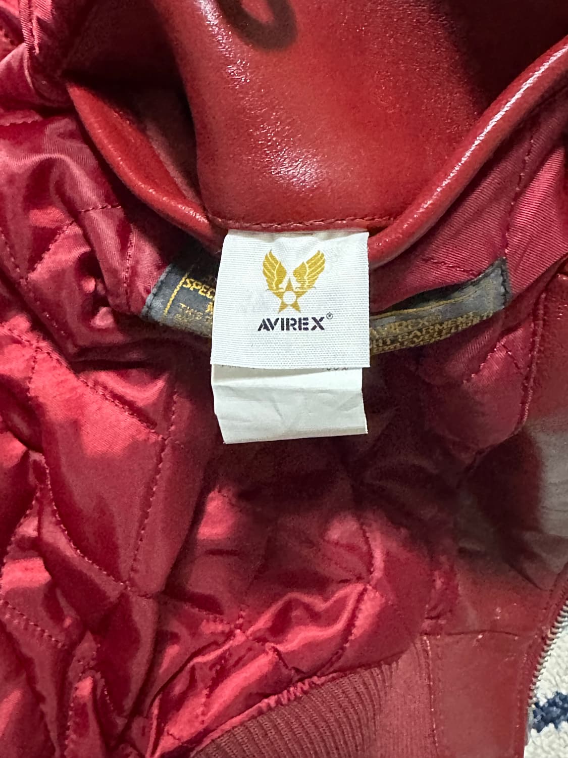 AVIREX 가죽 바시티자켓 사이즈 XS (실사이즈 M-L) 상품이미지8
