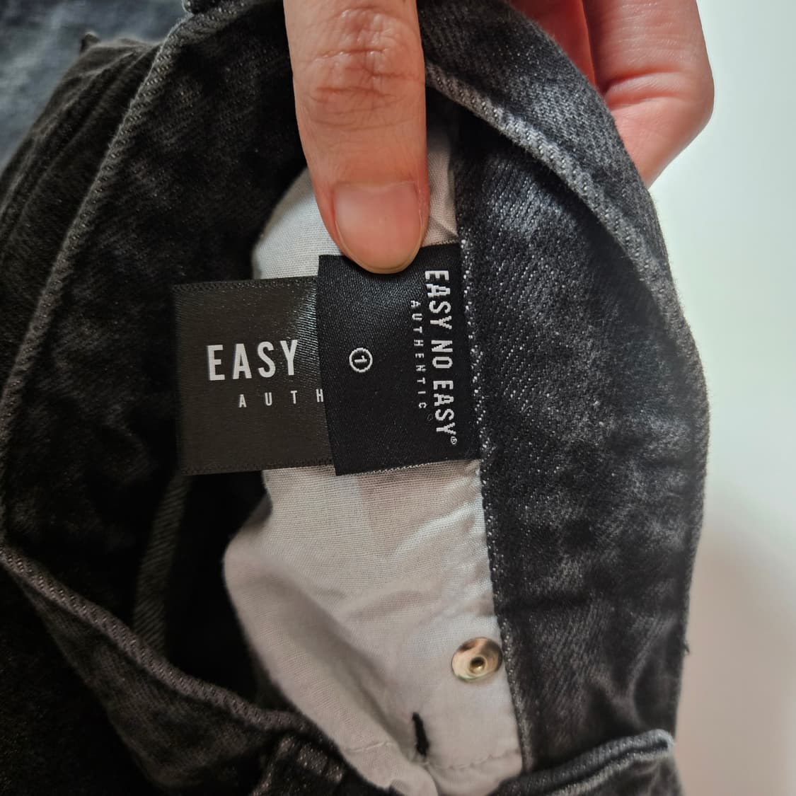 이지노이지 데님 버뮤다팬츠 흑청 1 상품이미지4