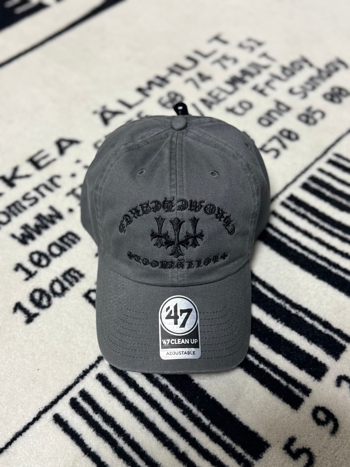 Nptsss 크롬하츠 로고 세메터리 볼캡 그레이 상품이미지1