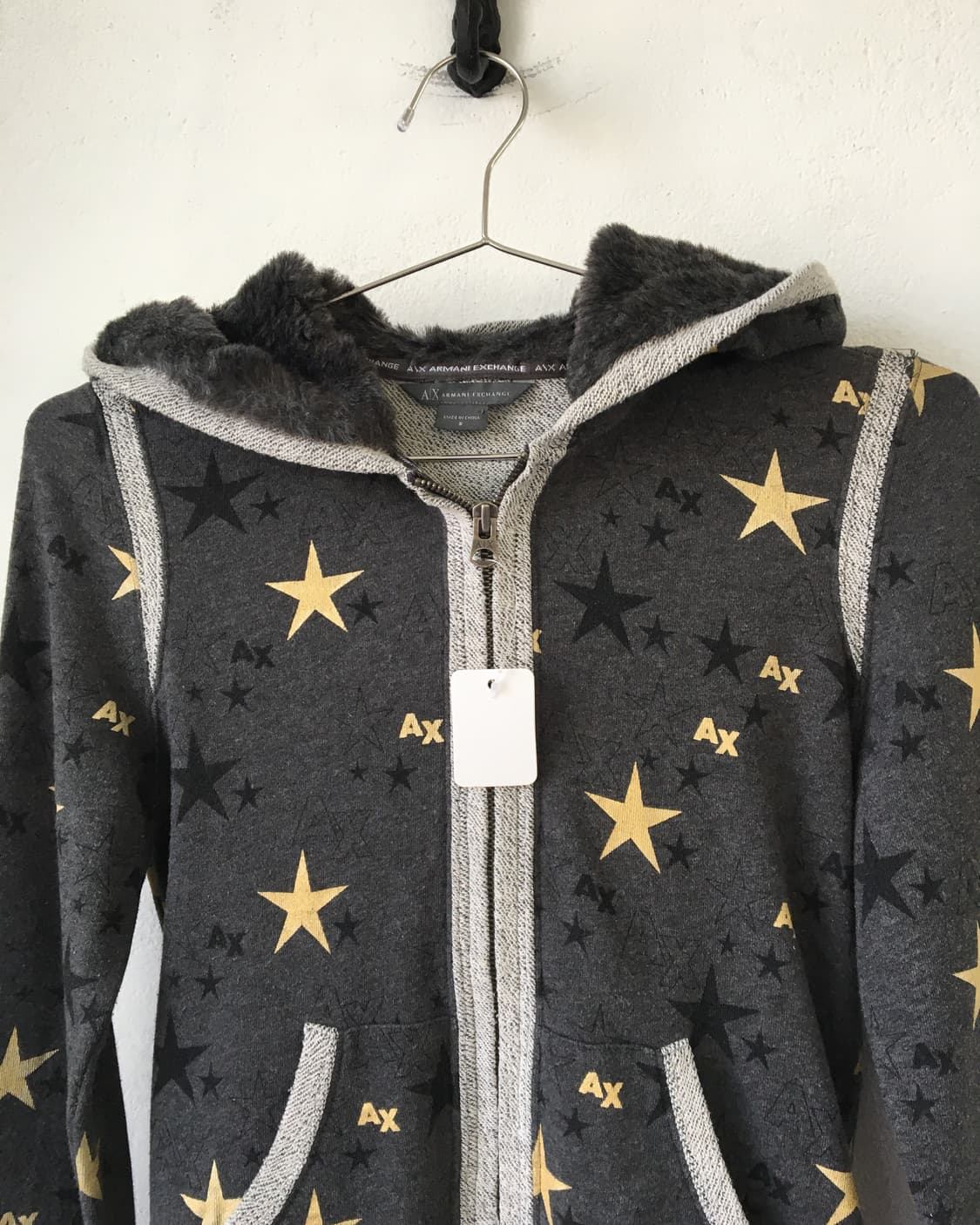 Armani exchange star pattern hood zip up 상품이미지4