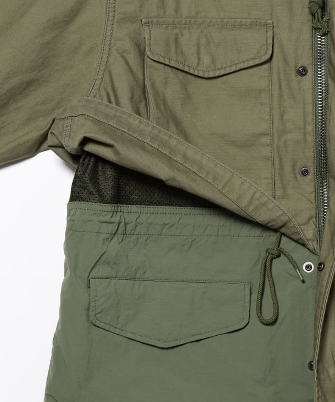 BEAMS 빔즈 벤틸레이션 M-65 블루종 자켓 s 상품이미지3