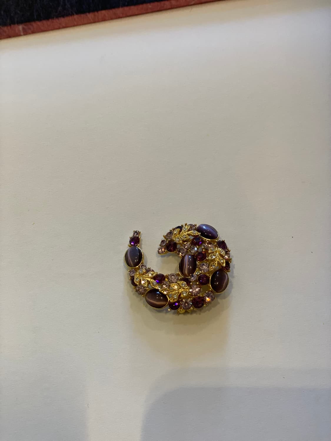 빈티지 퍼플 캣아이 브로치 상품이미지3