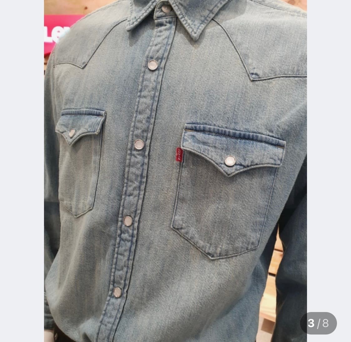 리바이스 웨스턴 데님셔츠(s) 상품이미지3