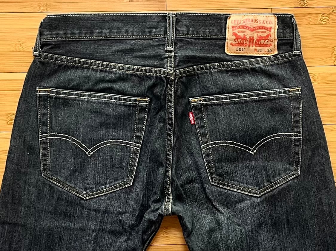 리바이스 501 블랙진 데님팬츠 W31 L30 상품이미지4