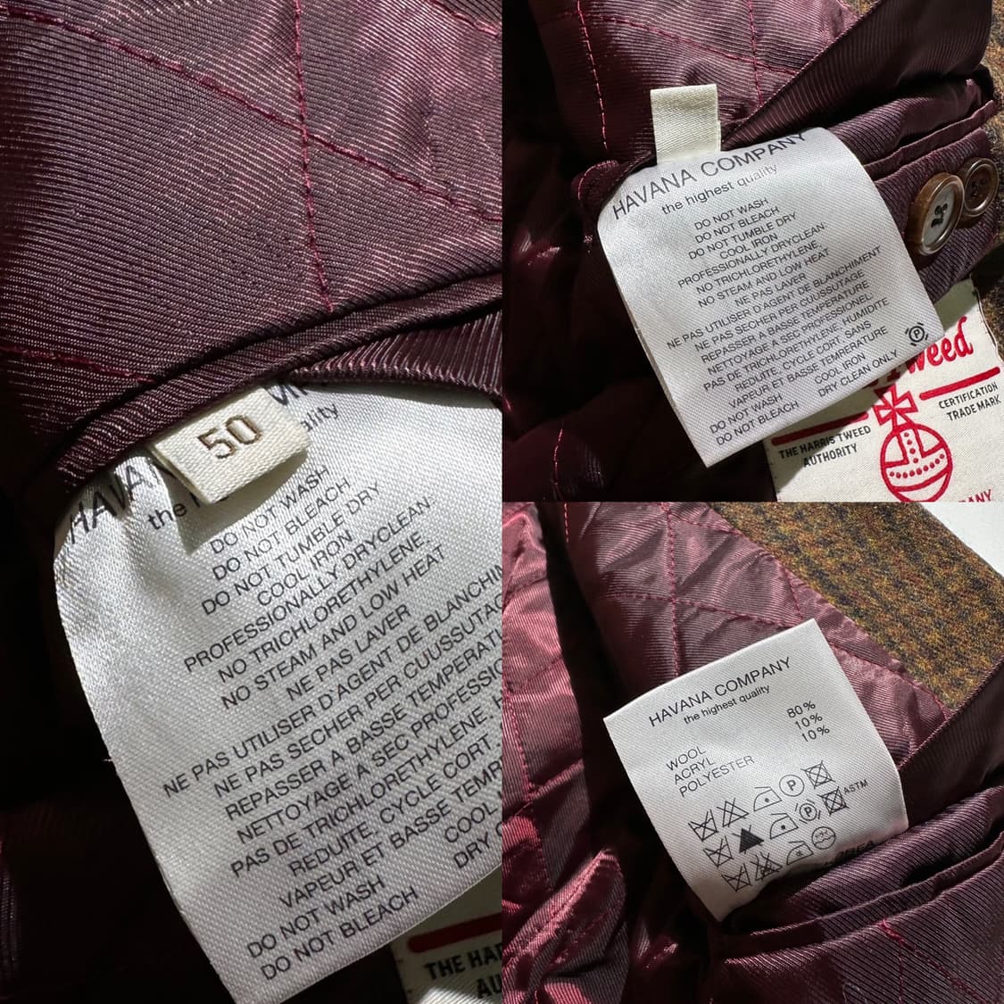 해리스 트위드 체크 싱글 3B 블레이저 자켓 상품이미지10