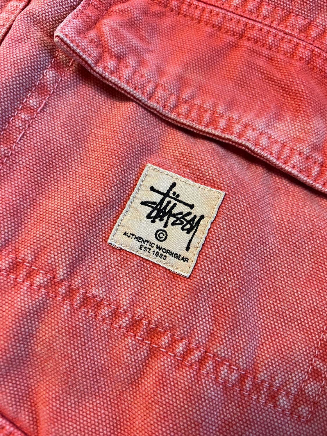 Stussy Washed Canvas Shop Jacket Orange 상품이미지2