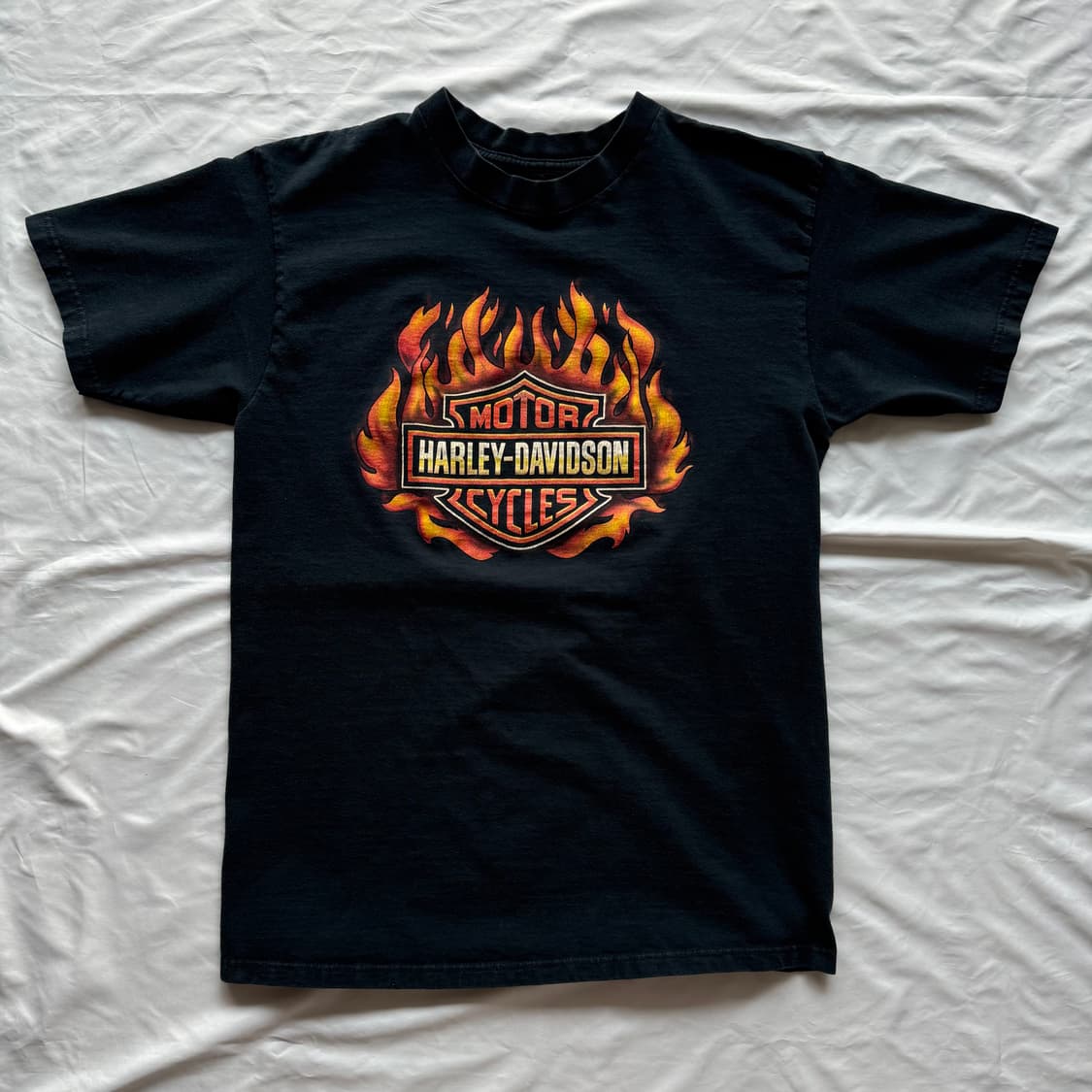 1998 Made in USA 할리 데이비슨 플레임 티셔츠 상품이미지1