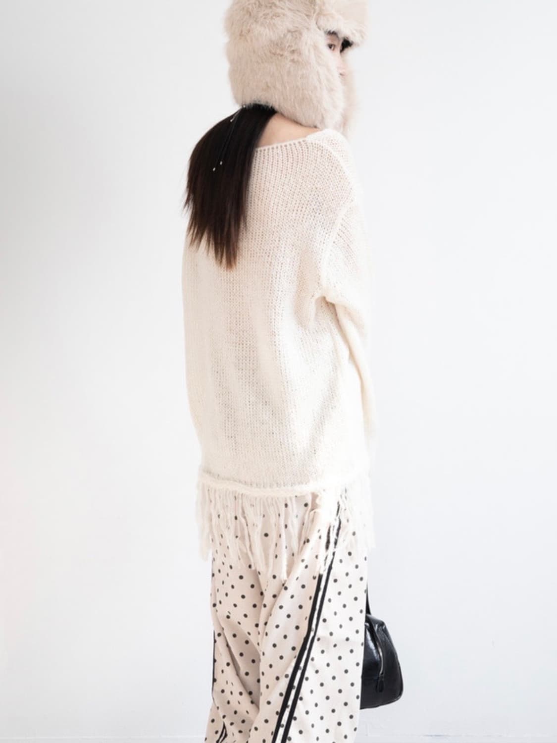 피키소사이어티 프린지 브이넥 니트 상품이미지5