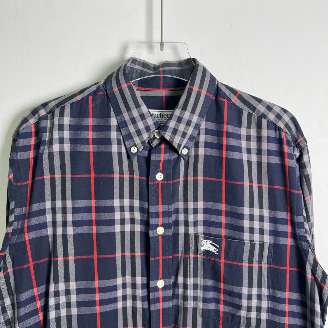 버버리 빈티지 노바 체크 셔츠 M 상품이미지4