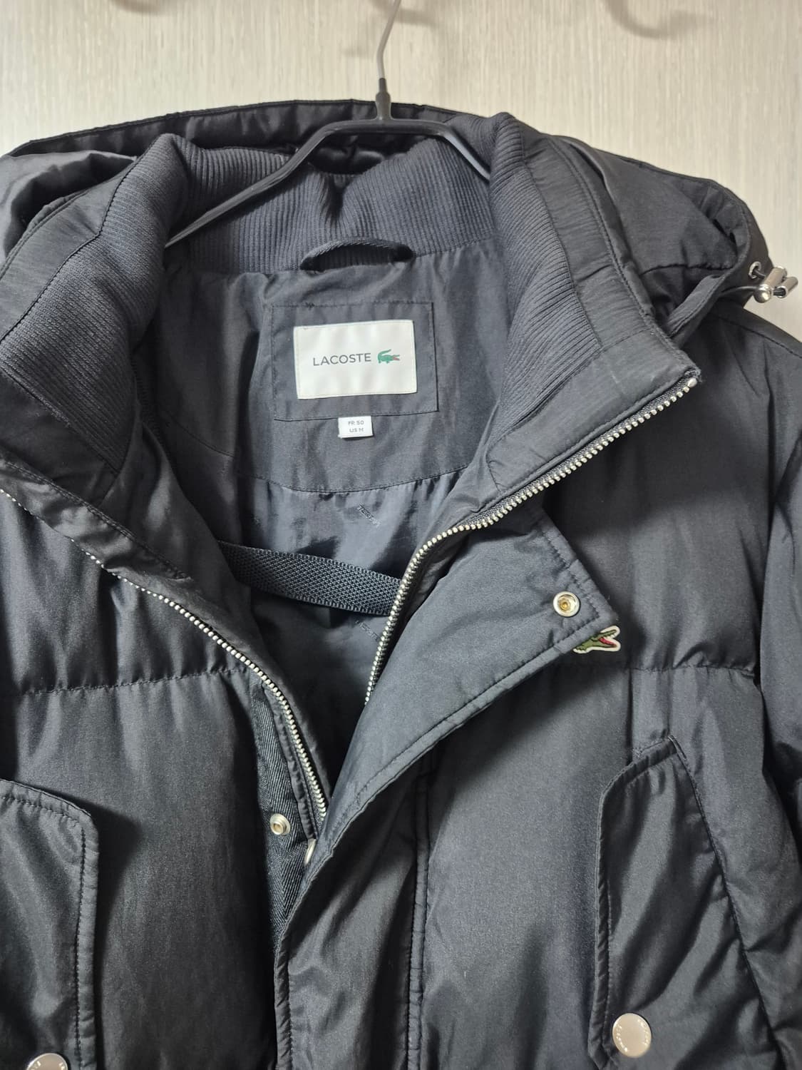 라코스테 블랙 후드  다운점퍼 다운 패딩 50 남성 상품이미지4