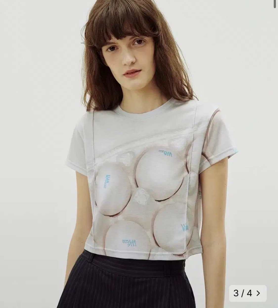 시눈 PRINTED PIN TUCK T-SHIRT 반팔티셔츠 상품이미지2