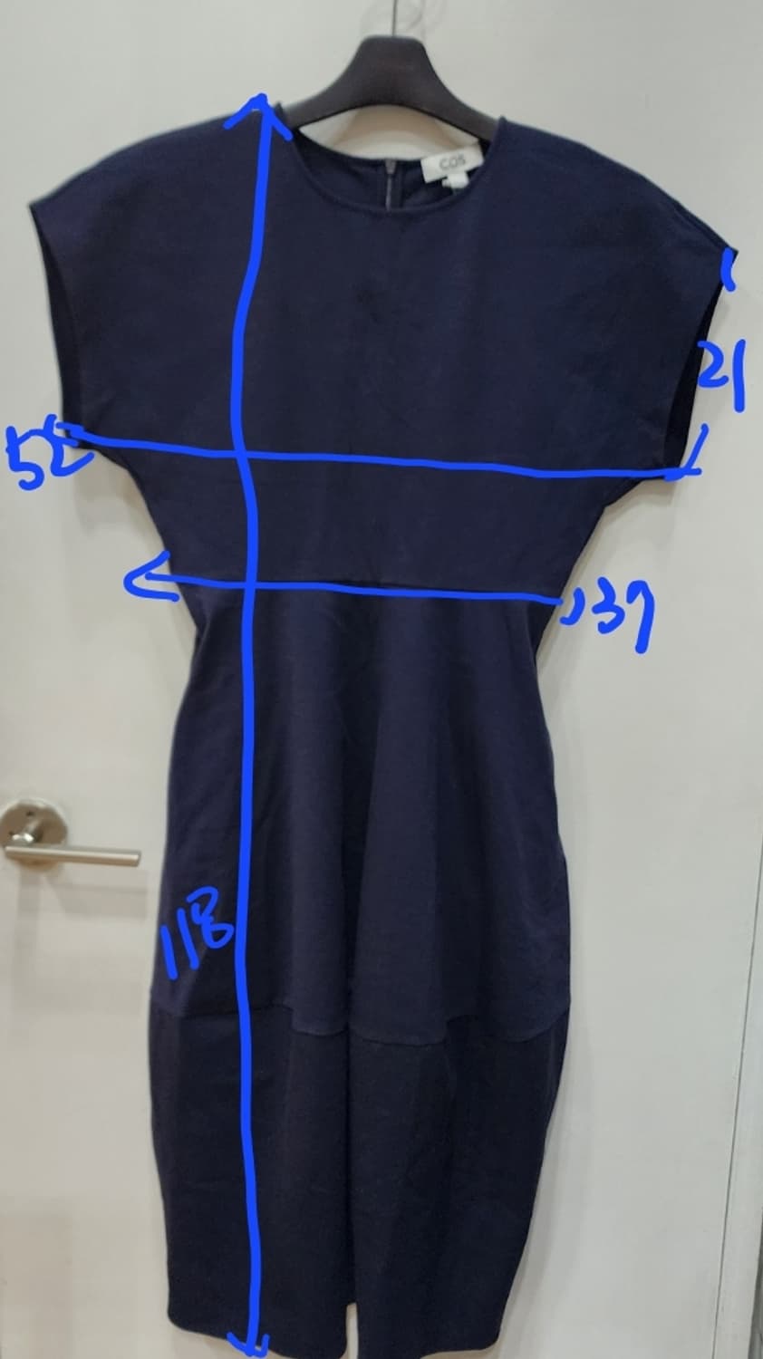 COS 코스 네이비  롱원피스 새제품 S(택O) 상품이미지8