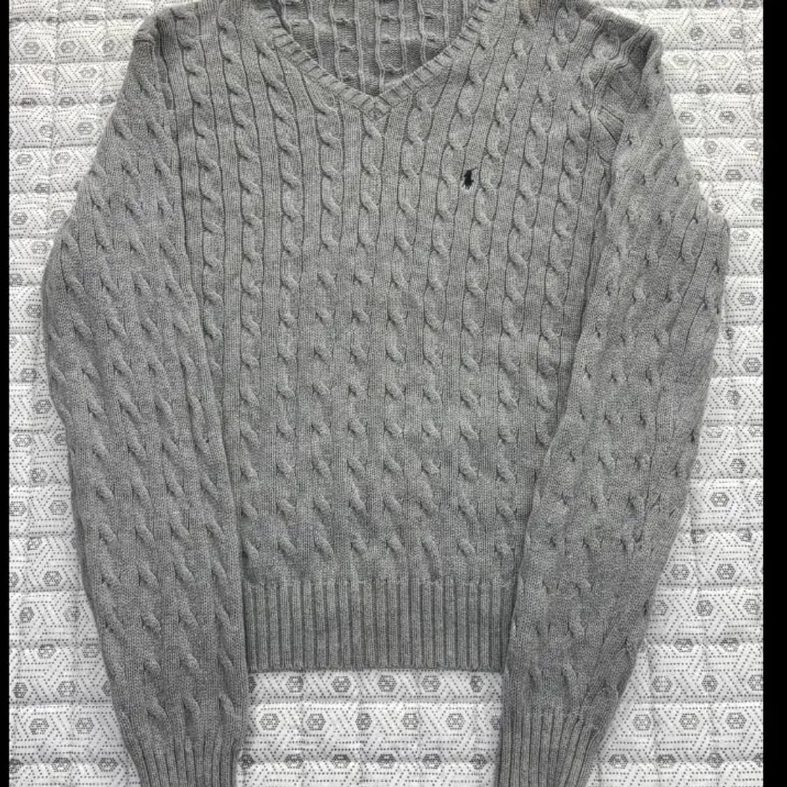 폴로 랄프로렌 케이블 니트 XL 회색 상품이미지3