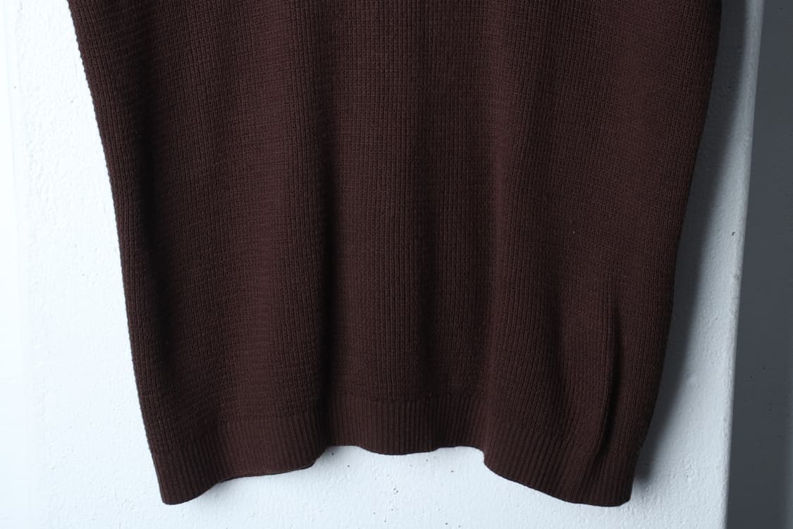 (M-XL) 미나브 반팔 티셔츠 니트 무지 브라운 놈코어-H33405 상품이미지4