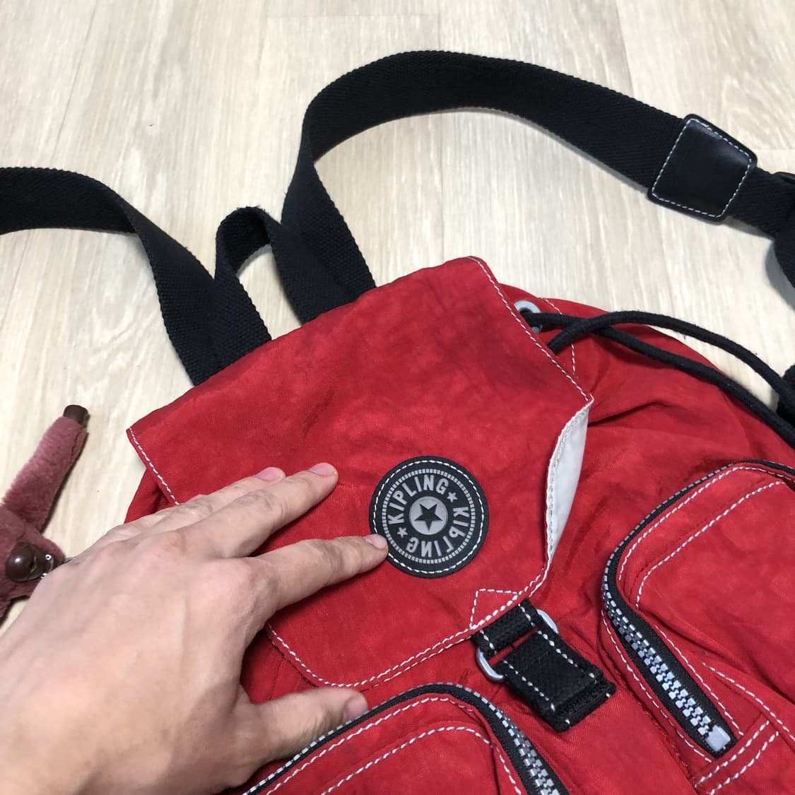 (ONE SIZE) 키플링 KIPLING 미니 백팩 레드 가방 상품이미지4