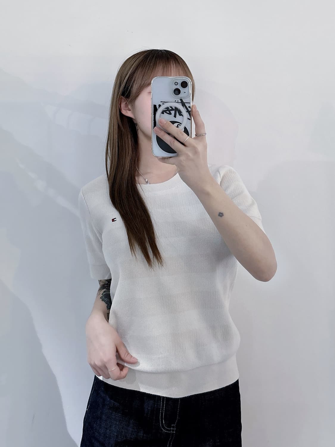 타미힐피거 스몰로고 스프라이트 반팔 니트 상품이미지1