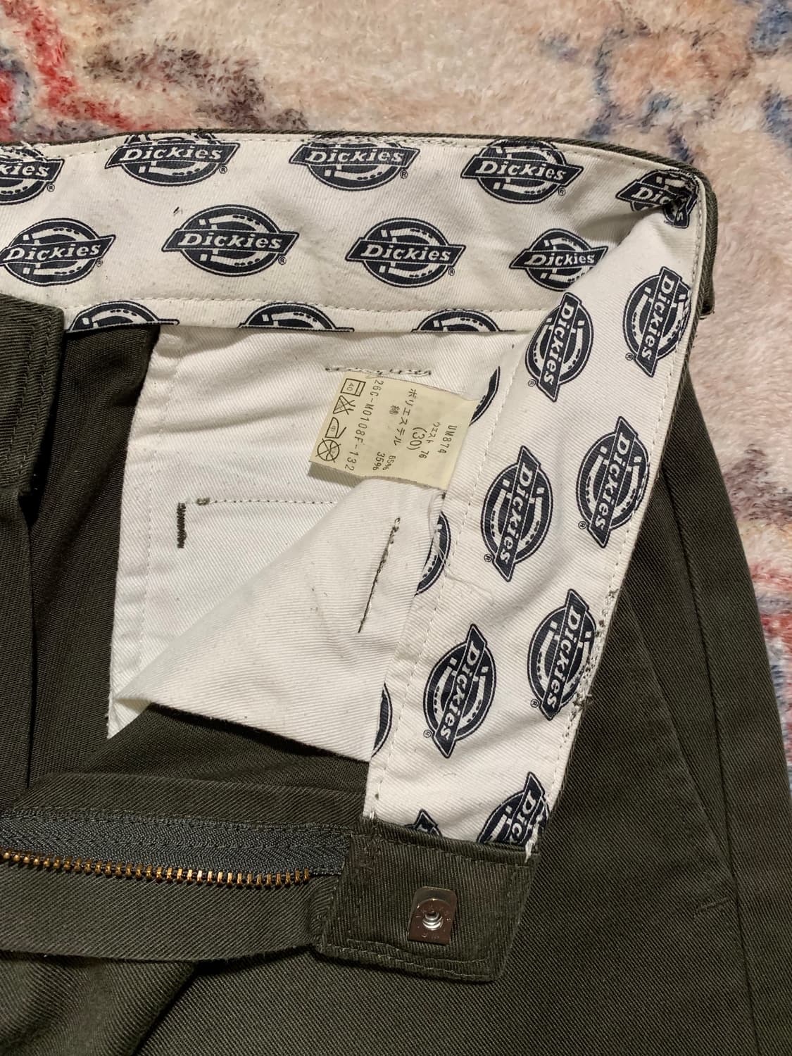 디키즈 874 큐빅 해골 올리브 팬츠 상품이미지4