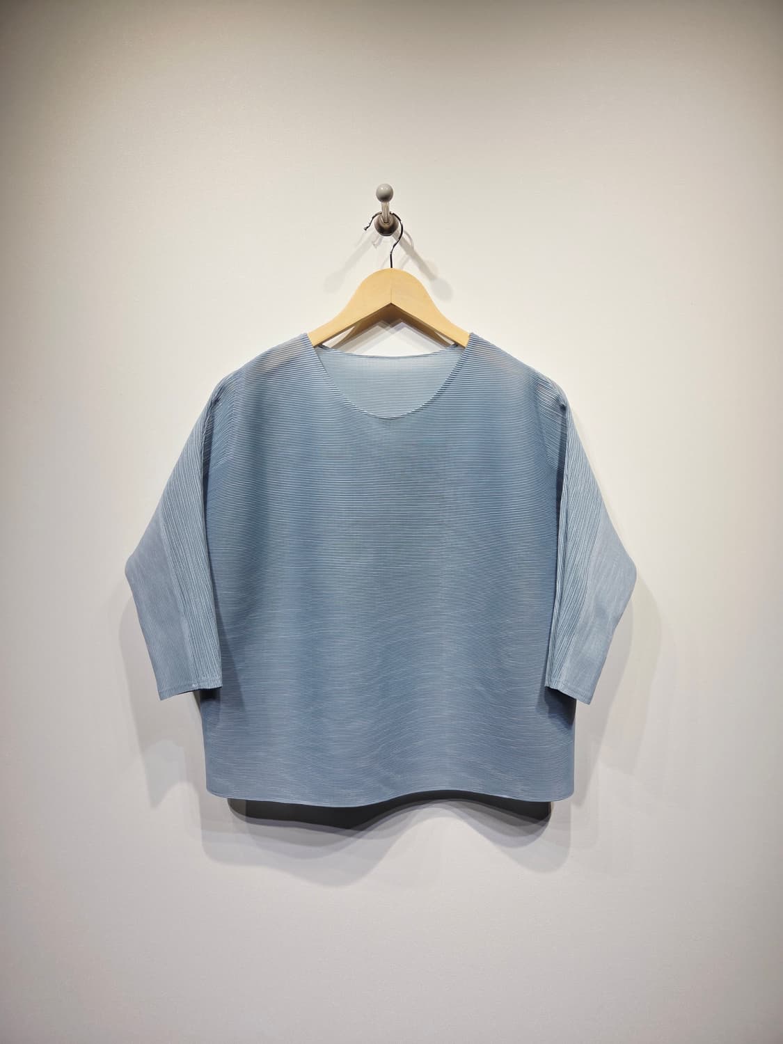 플리츠미. 여자 그레인 플리츠 돌먼 7부 티셔츠_Free 상품이미지1