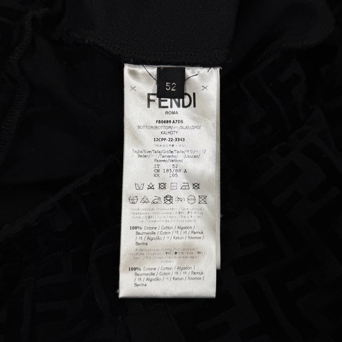 [리오브] 펜디 FF 풀 모티프 코튼 피케 버뮤다 반바지 상품이미지5