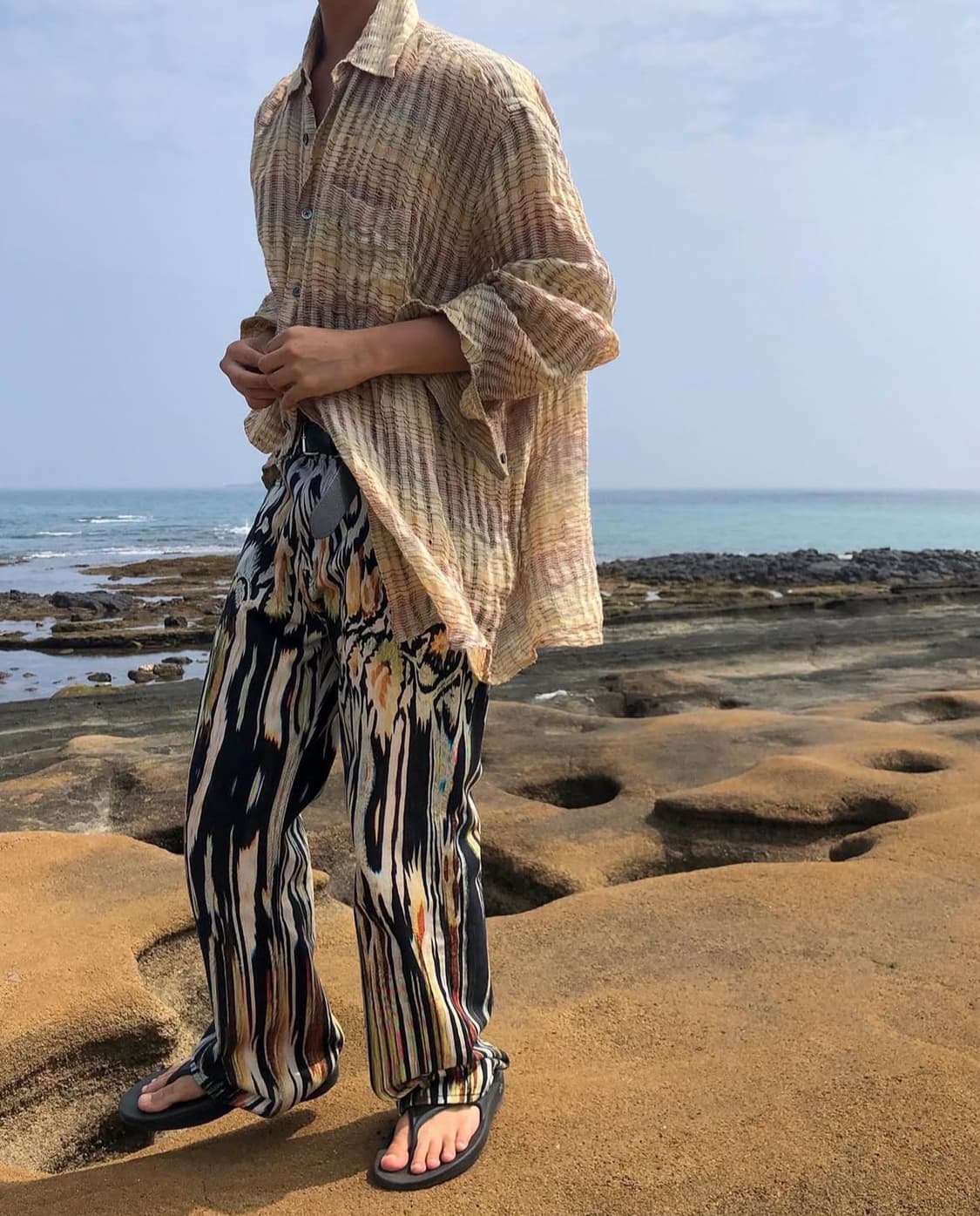 아워레가시/린넨 레인보우 버로우드 셔츠/48 상품이미지2