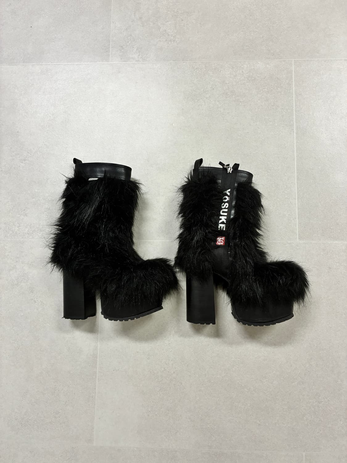 퍼 통굽 힐부츠 240 상품이미지7