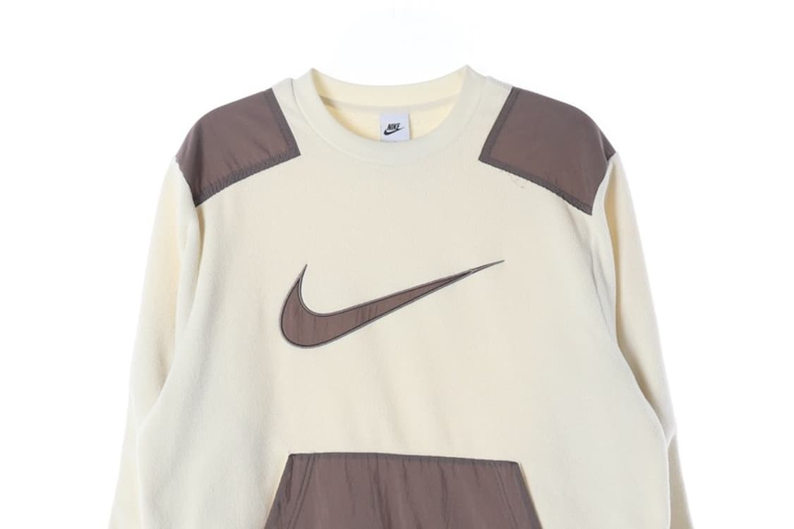 나이키 NSW 빅스우시 배색 플리스 크루넥 아이보리 XL 상품이미지3