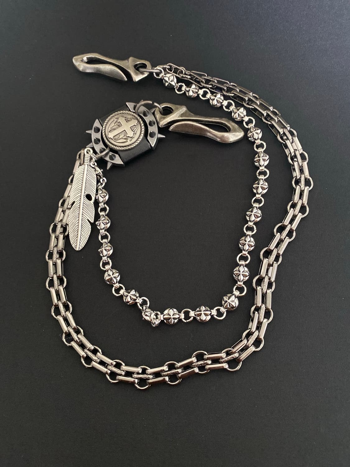 빈티지 크로스 팬츠 체인 상품이미지1