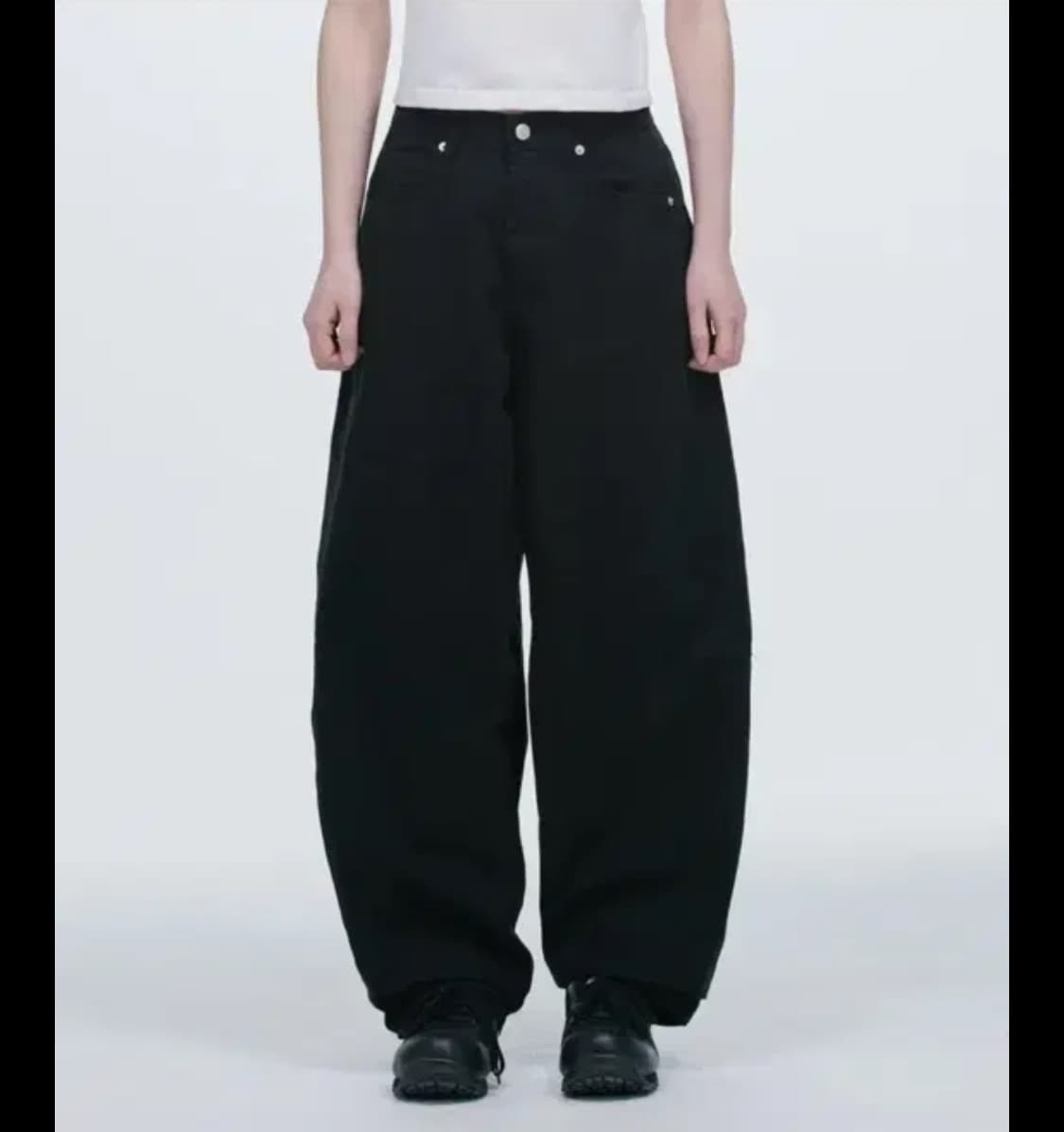 오헤시오 WIDE CURVED PANTS, 카키 상품이미지1
