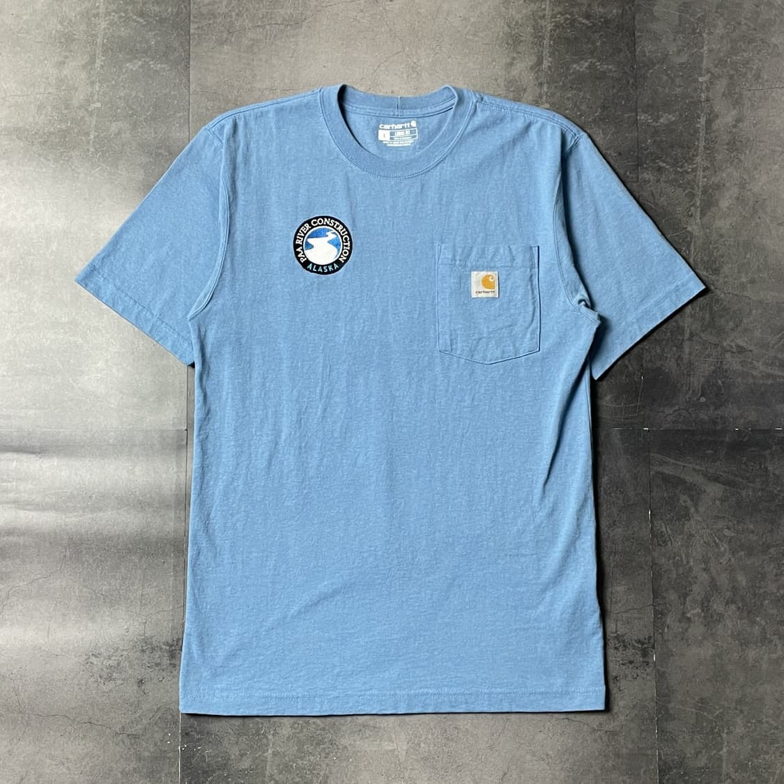 CARHARTT 칼하트K87 라이트블루 포켓 반팔 티셔츠 A01078 상품이미지1