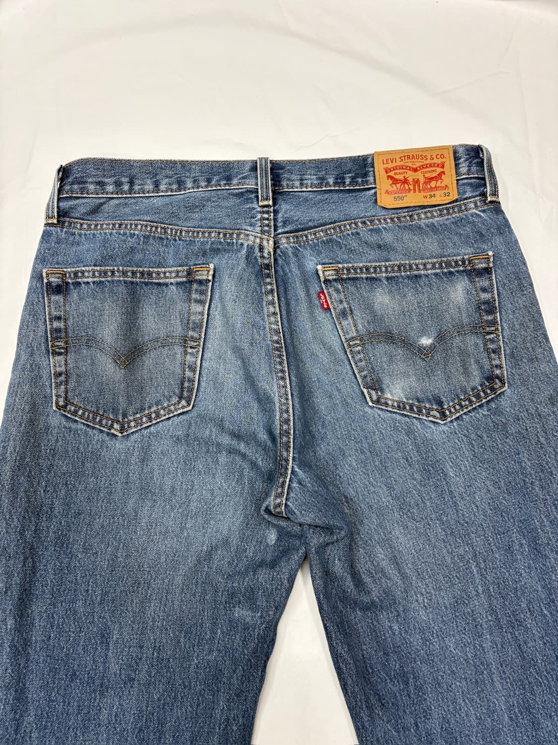 리바이스 550 워싱 데님 와이드핏 청바지 상품이미지5