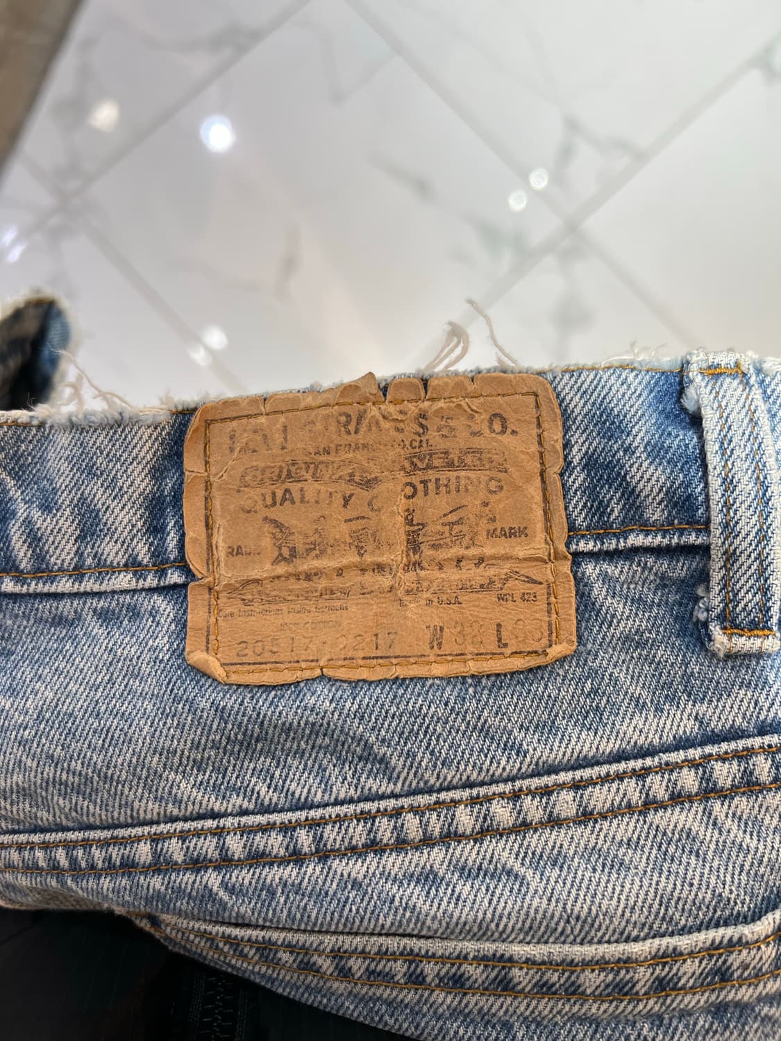 80s리바이스20517연청 오렌지탭 (32x33) 상품이미지6