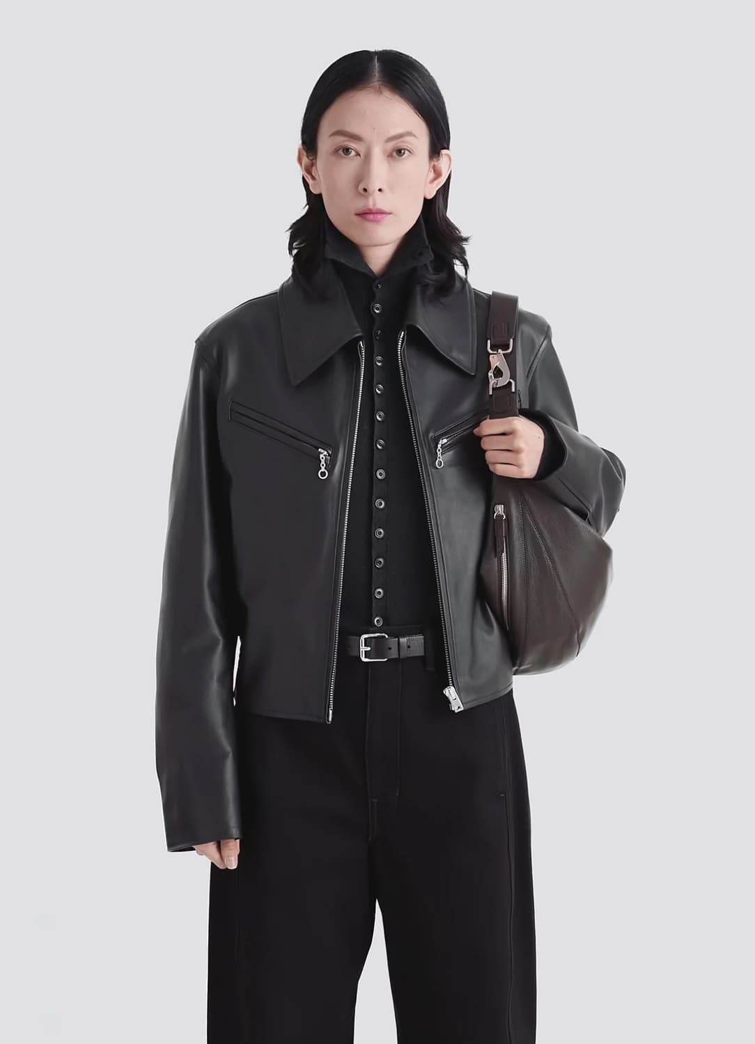 (M) 르메르 모카 레더 블루종 상품이미지2