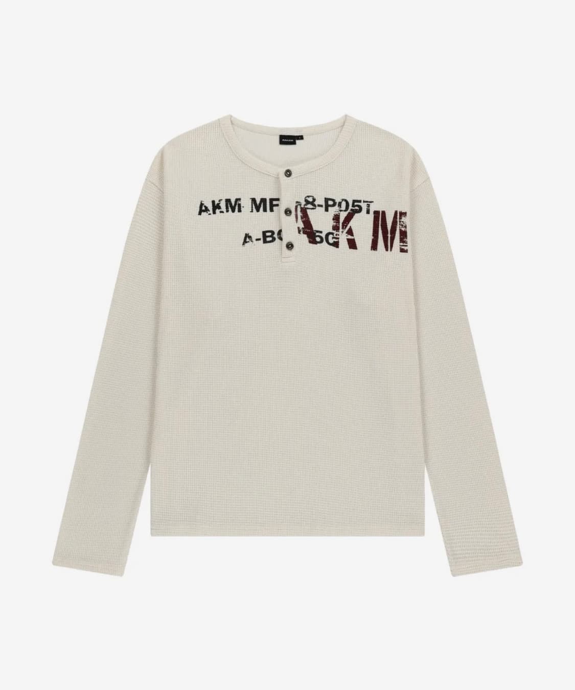 아캄 와플 헨리넥 롱슬리브 아이보리 사이즈 2 상품이미지1