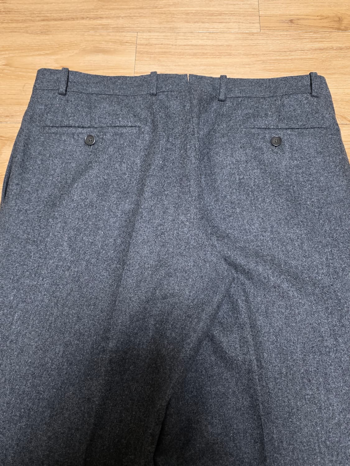 44size오늘만25만)버나드장 BAC J 울플란넬 미디엄그레이 트라우저 상품이미지8