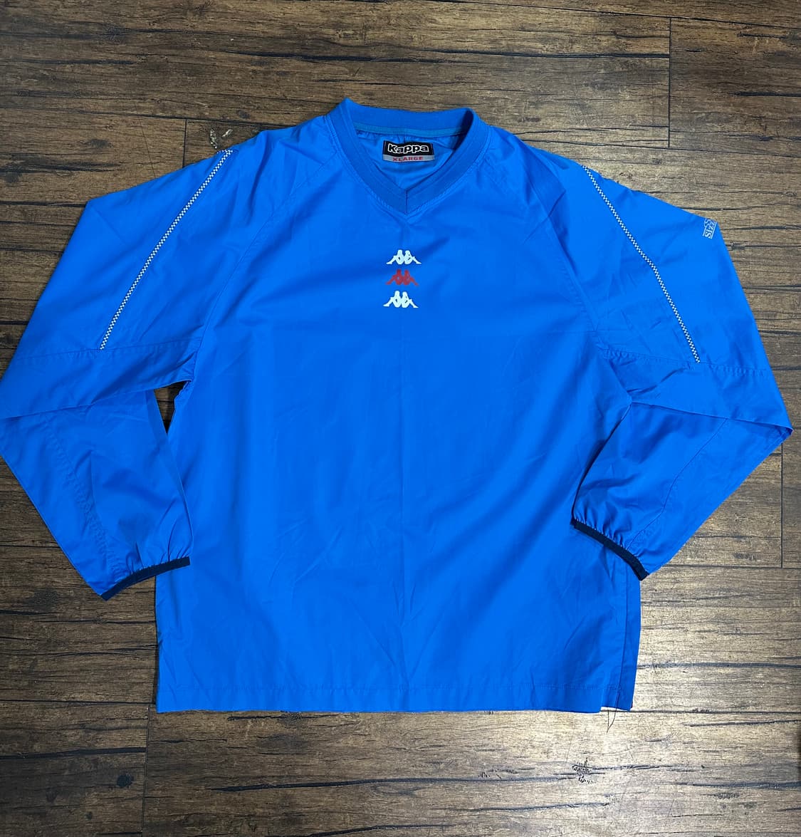 Kappa 빈티지 감성 웜업 XL 블루 트레이닝 바람막이 상품이미지1