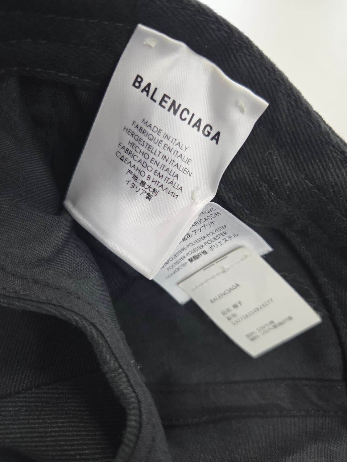 BALENCIAGA 발렌시아가 클래식 로고 자수 볼캡 블랙 상품이미지4