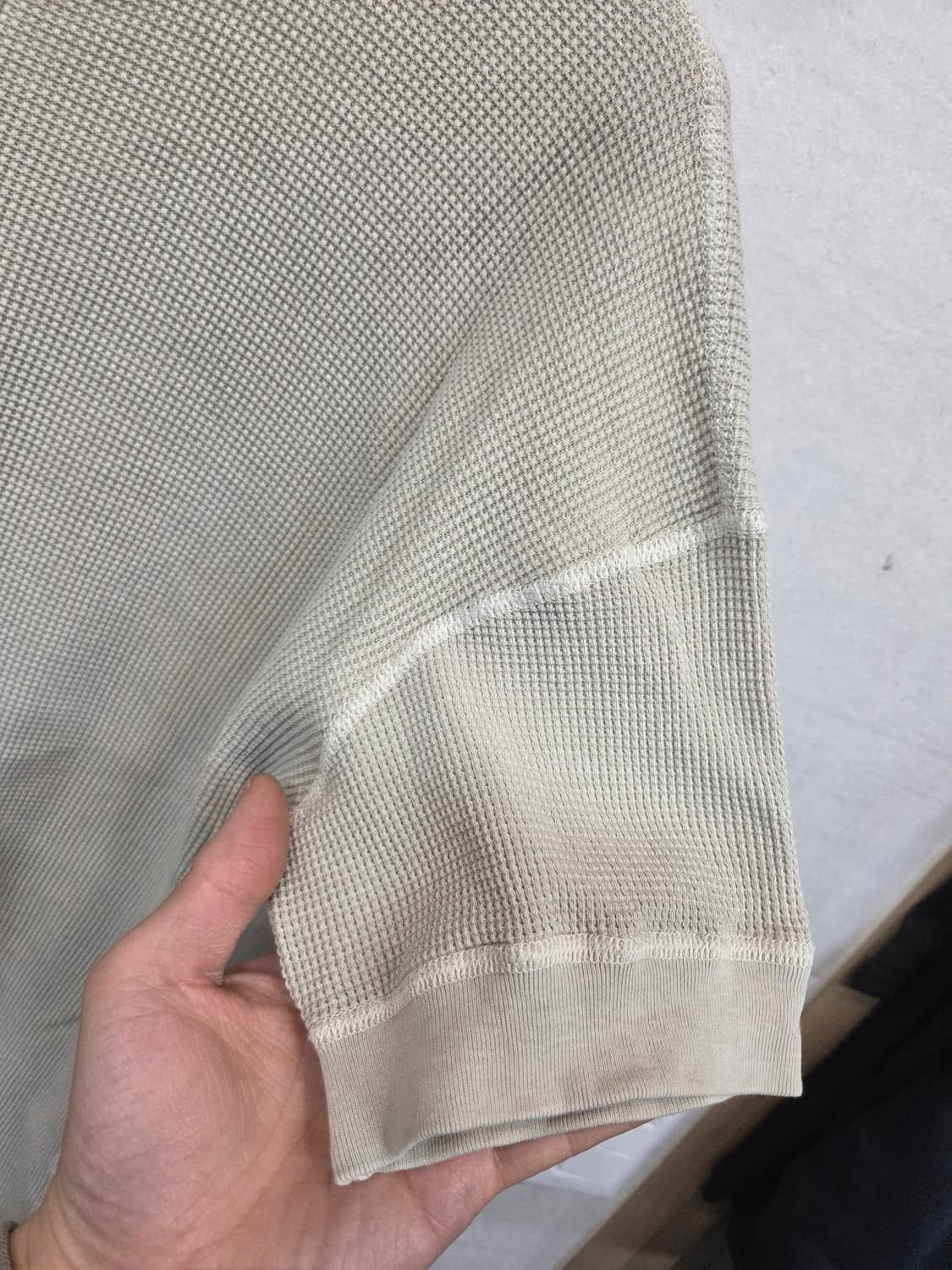 헤비테이스트 빈티지 와플 피그먼트 헨리넥 반팔 대략 xl 상품이미지6