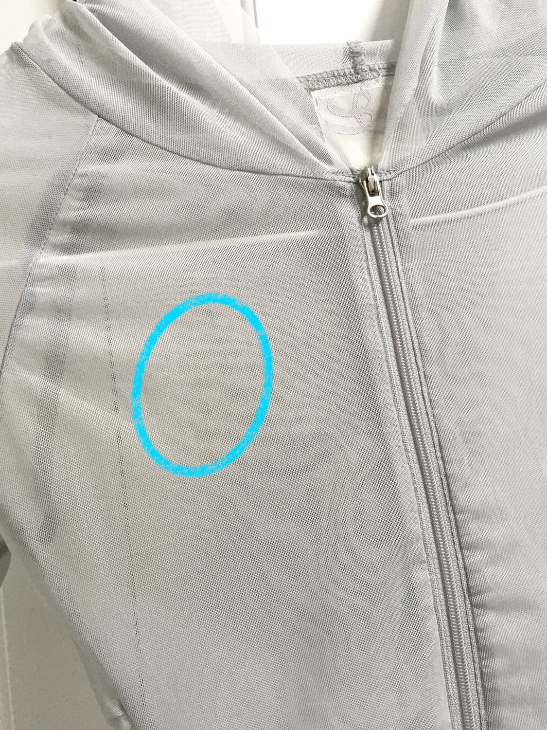 스컬프터 메쉬 Mesh Shirring Zip Up Hoodie Ice 상품이미지2