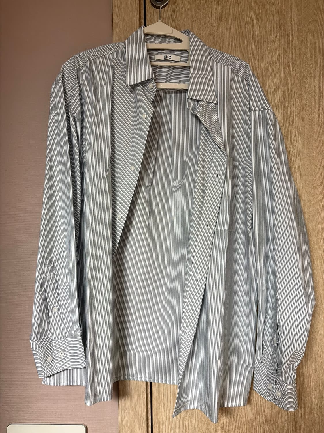 유니클로 C 브로드클로스오버사이즈셔츠 그린 M 상품이미지2