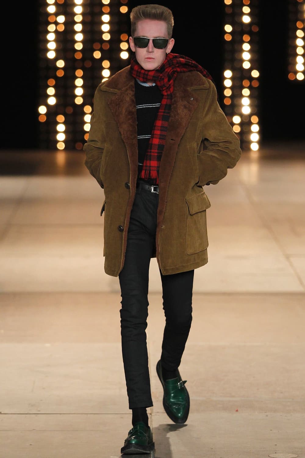 생로랑 코듀로이 무스탕 코트 상품이미지1