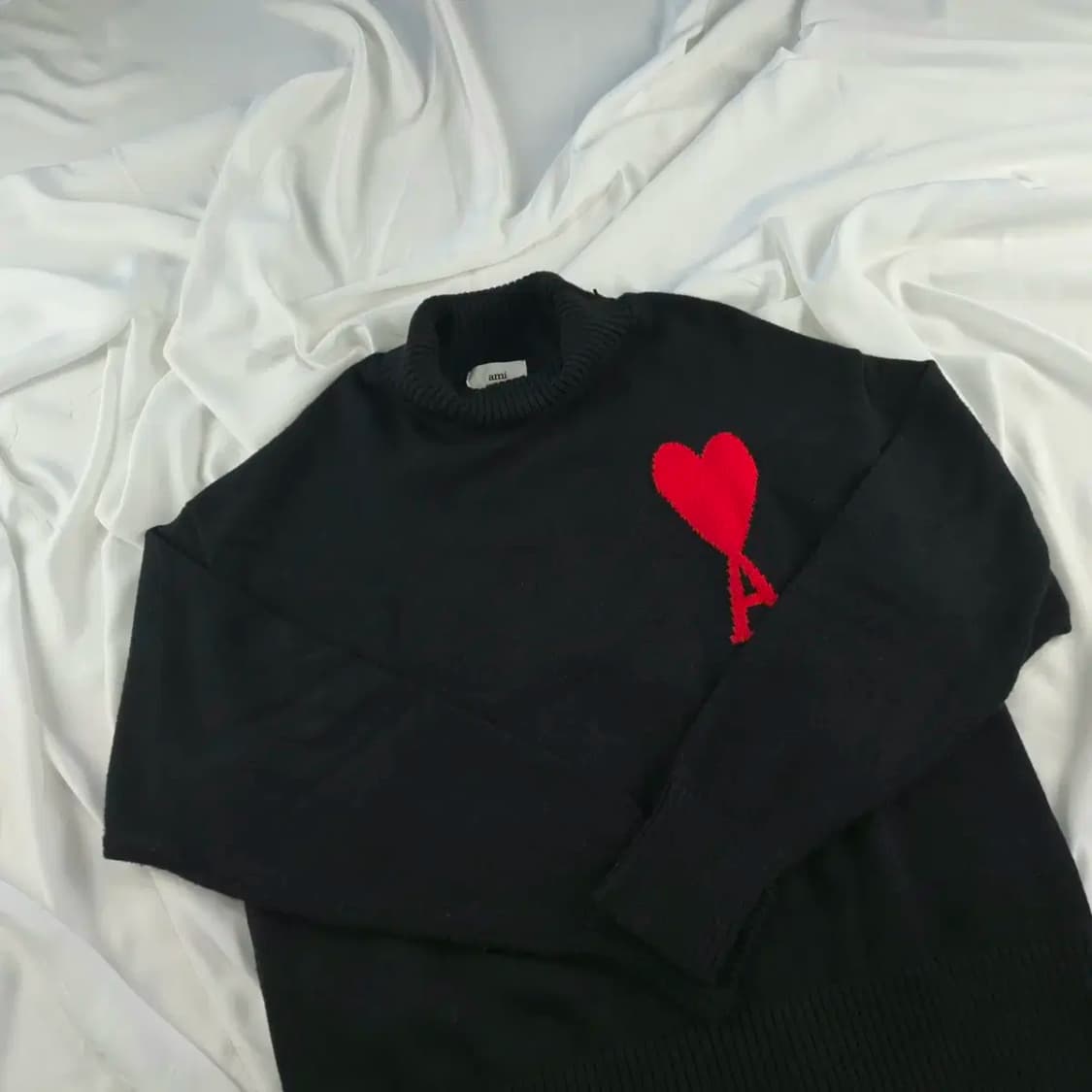 AMI 아미 파리스 목폴라 블랙 니트 [BC8446_0892-02] 상품이미지1