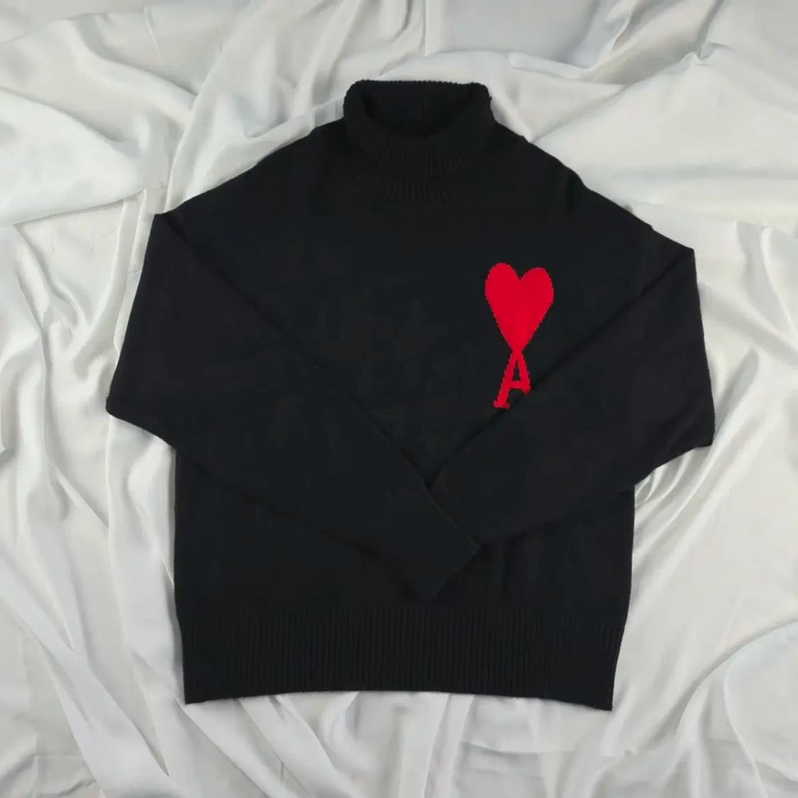 AMI 아미 파리스 목폴라 블랙 니트 [BC8446_0892-02] 상품이미지2