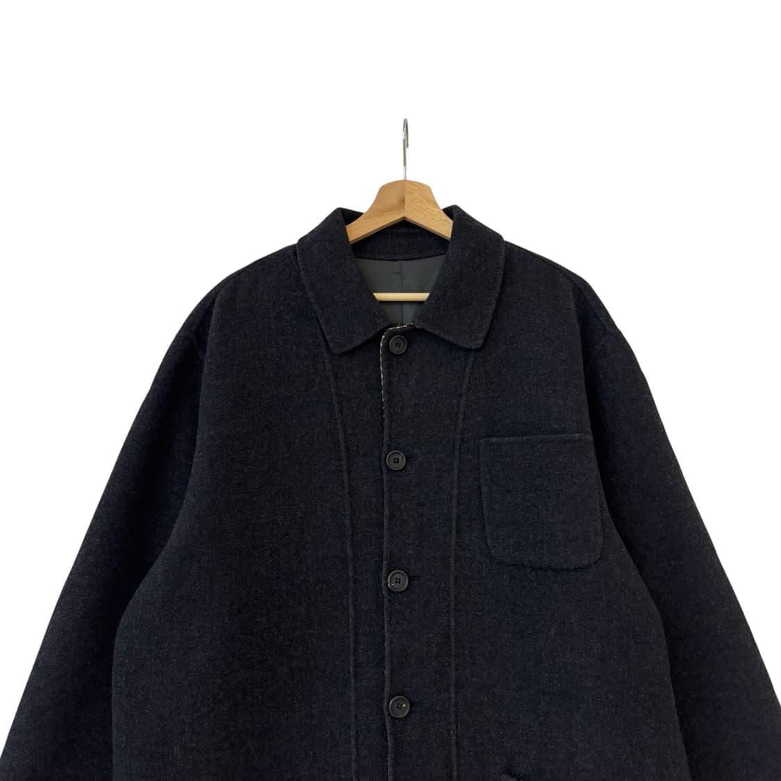 빈폴 로고 오버사이즈 모직 코트 상품이미지2