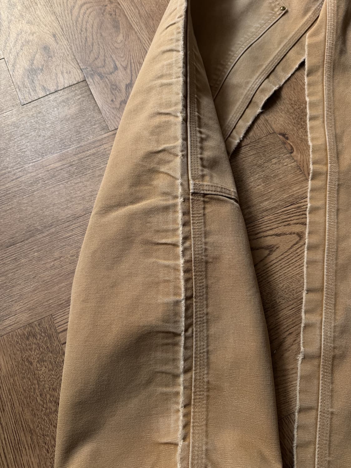 [32]칼하트 Made in USA 빈티지 페이딩 브라운 더블니 워크팬츠 상품이미지6