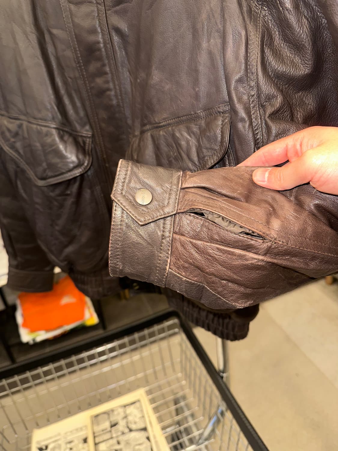 90’s Japanese real-leather aged A-2 상품이미지8