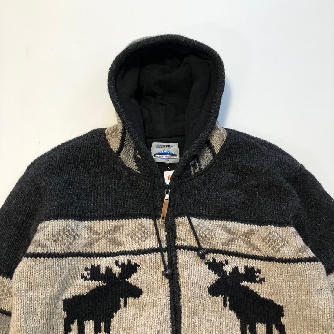 캐나디안 코위찬 뉴질랜드울 니트 후드집업  상품이미지4