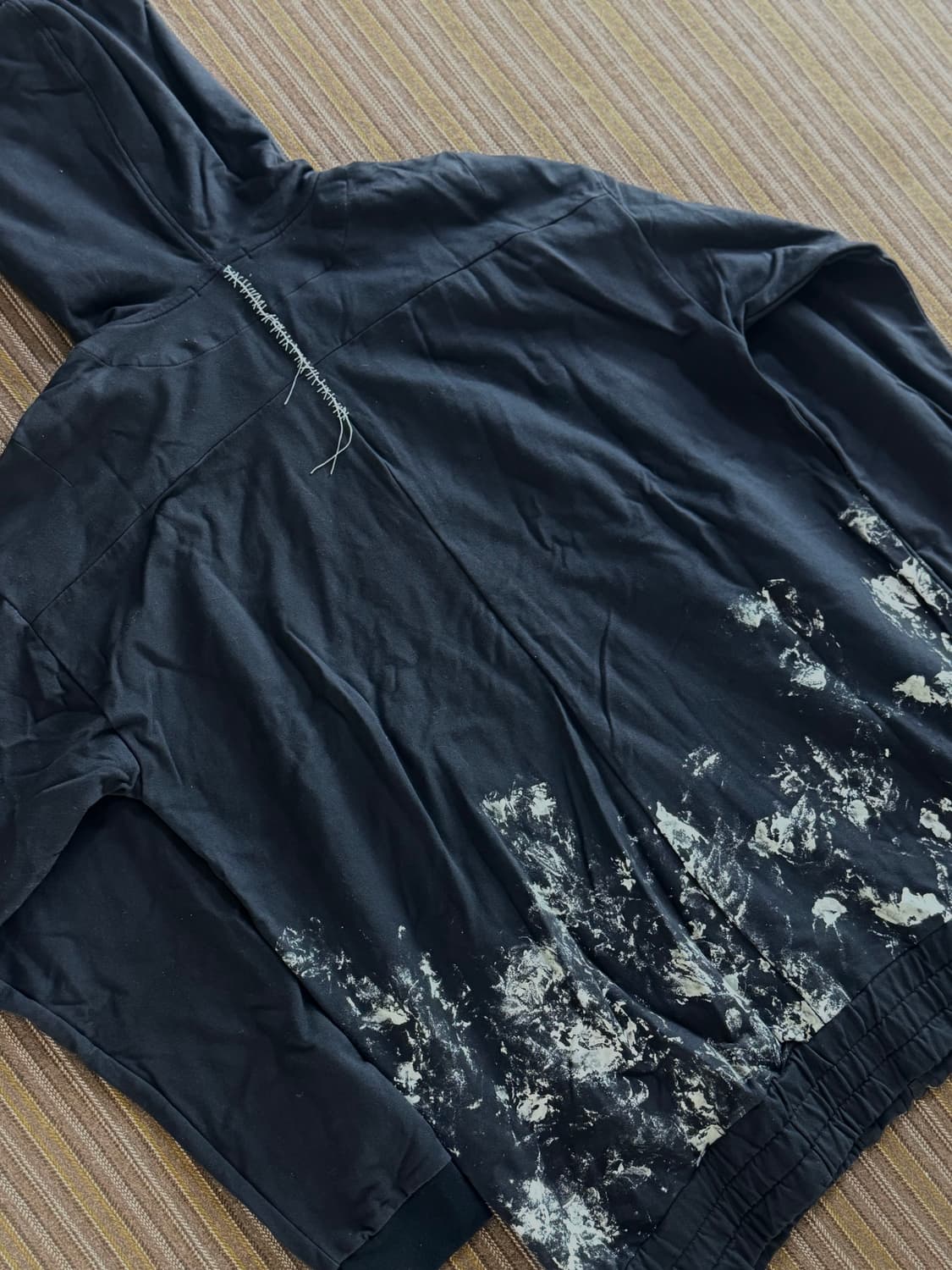 Kmrii 레더 디테일 후드 파카 상품이미지3